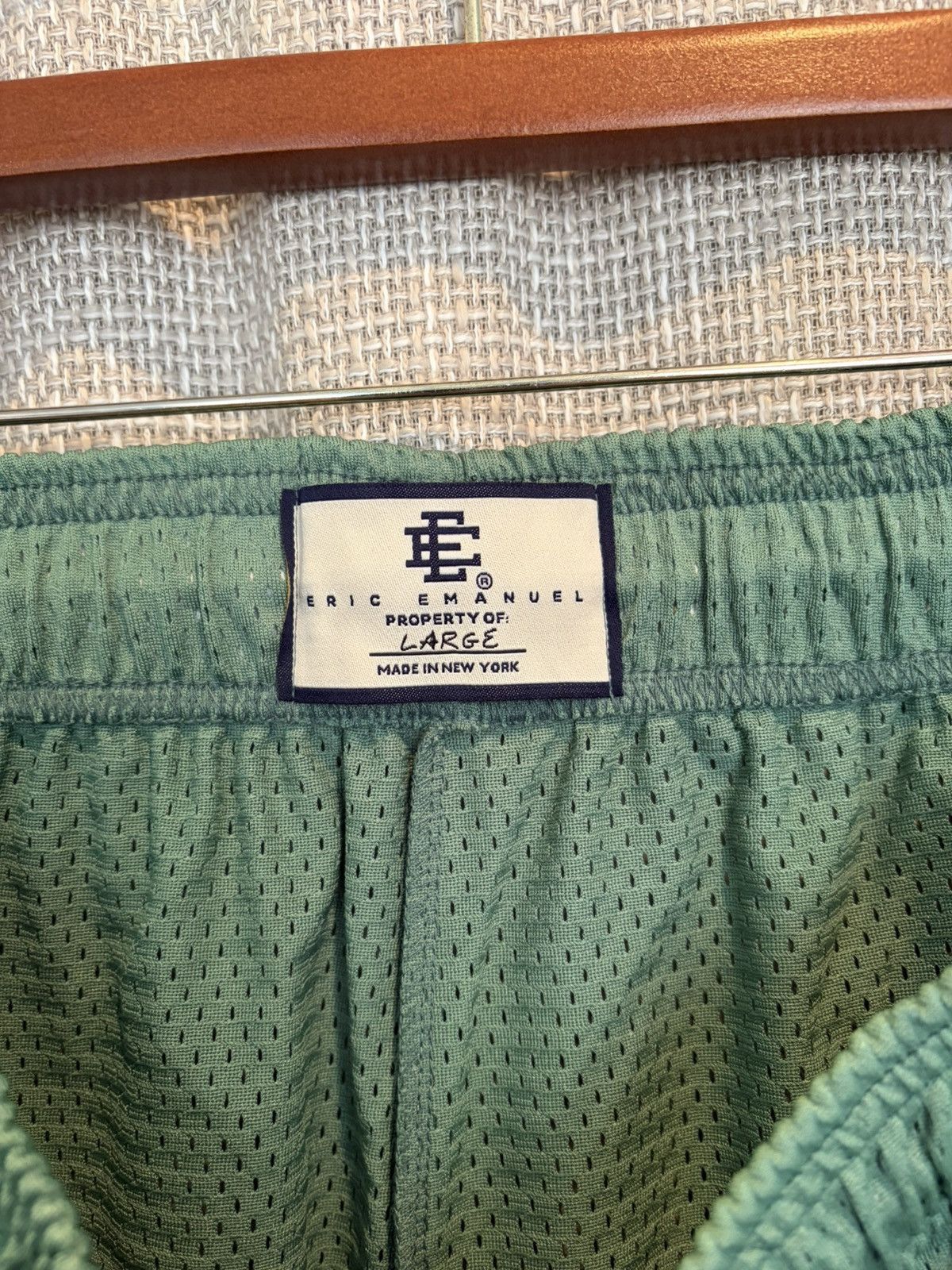 Eric Emanuel Eric Emmanuel Green Mesh Gym Shorts EE Large Size US 33 - 4 Thumbnail