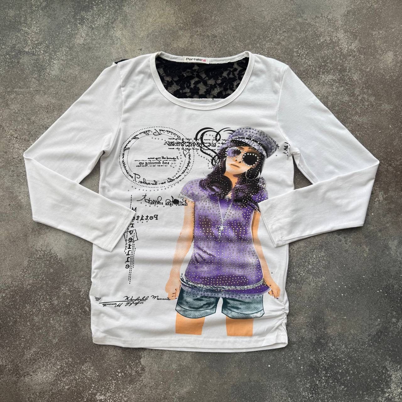 Japanese Brand Sexy Girl Printed Y2K Amazing Long Sleeve Top Size M / US 6-8 / IT 42-44 - 1 Thumbnail