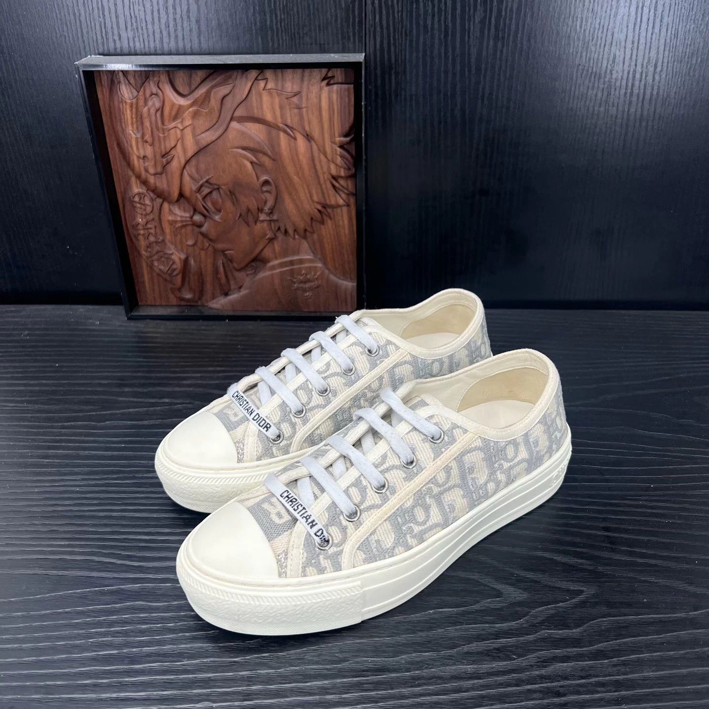 Dior DIOR Walk'n'Dior gray white all over print 36 mint Size US 5.5 / IT 35.5 - 1 Thumbnail