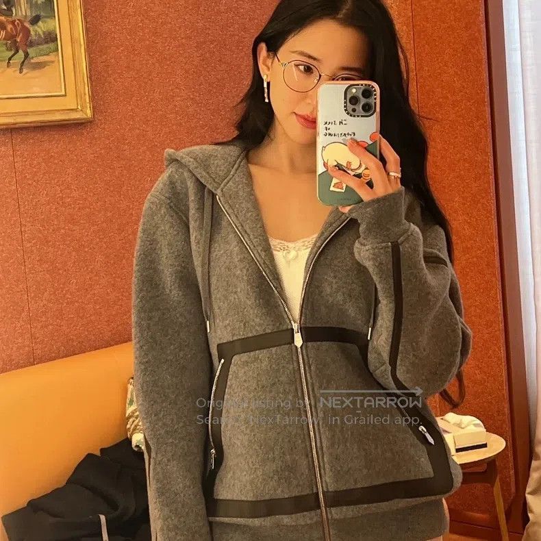 Hermes Hermes Leather Patched Zip-up Hooded Jacket Size US S / EU 44-46 / 1 - 8 Thumbnail