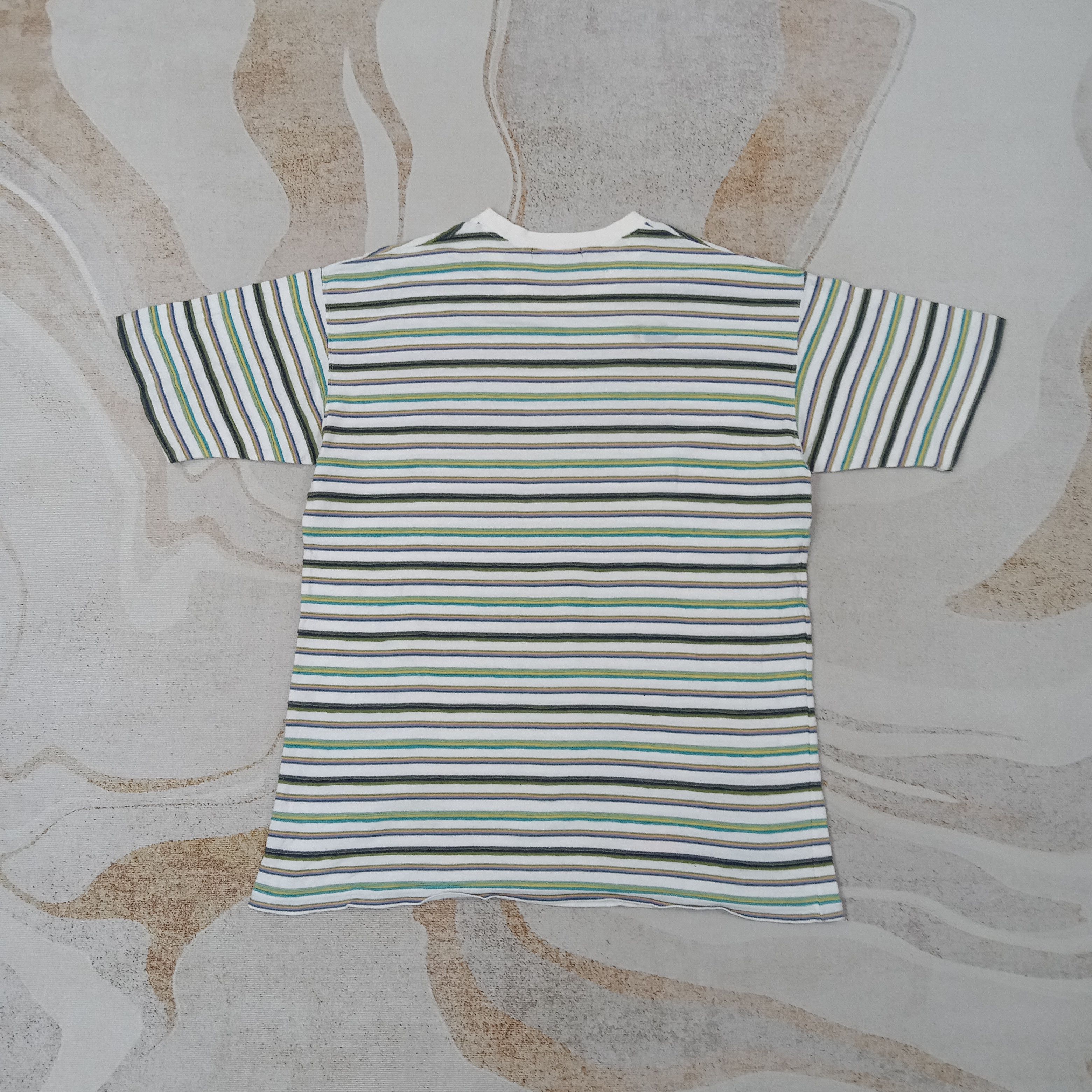 Yves Saint Laurent Yves Saint Laurent Stripes Multicolor Tshirt C259N2 Size US L / EU 52-54 / 3 - 5 Thumbnail