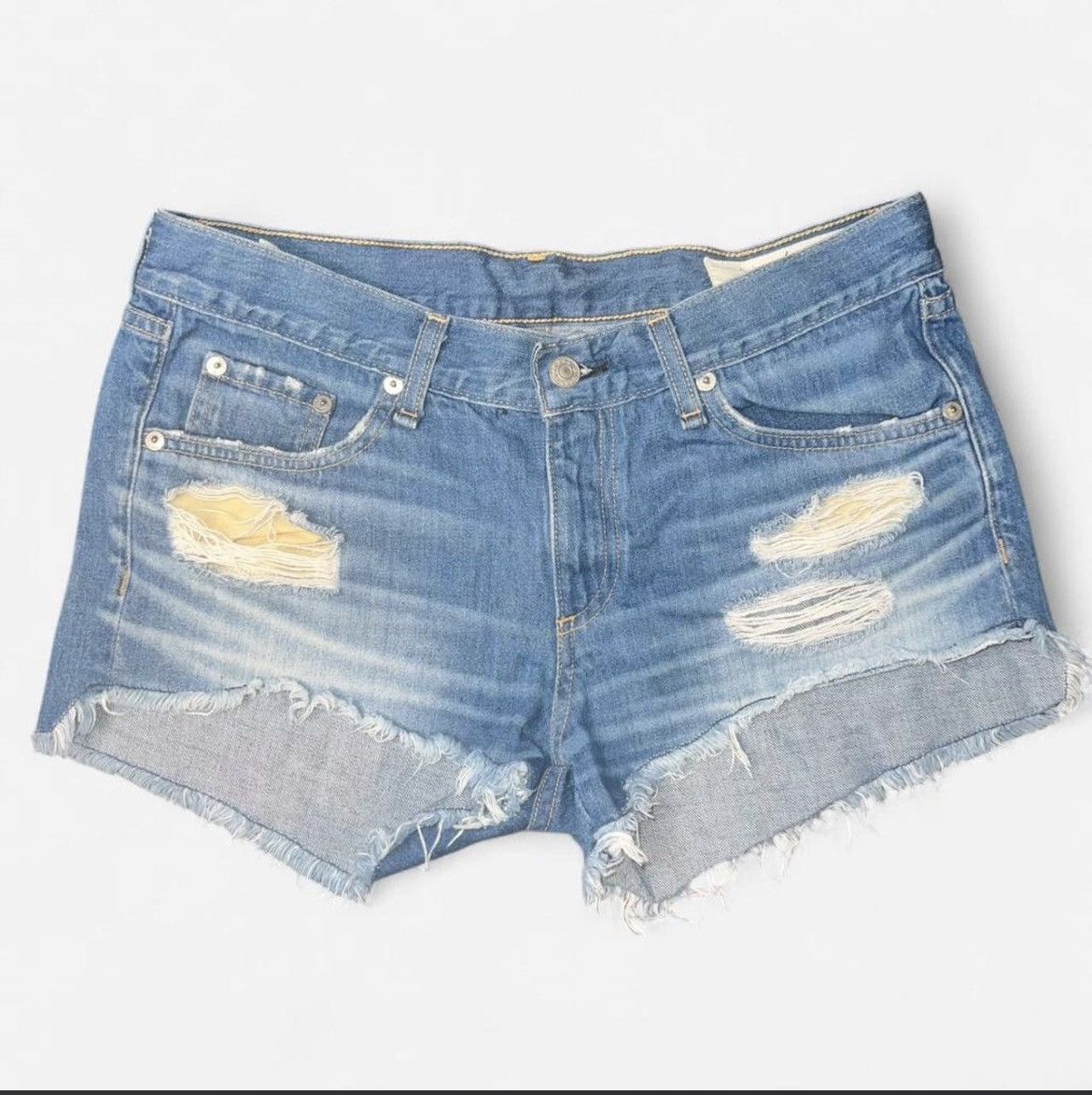 Rag & Bone rag & bone The Cut-Off Jean Shorts in Freeport Distressed 27 Size 27" / US 4 / IT 40 - 1 Thumbnail