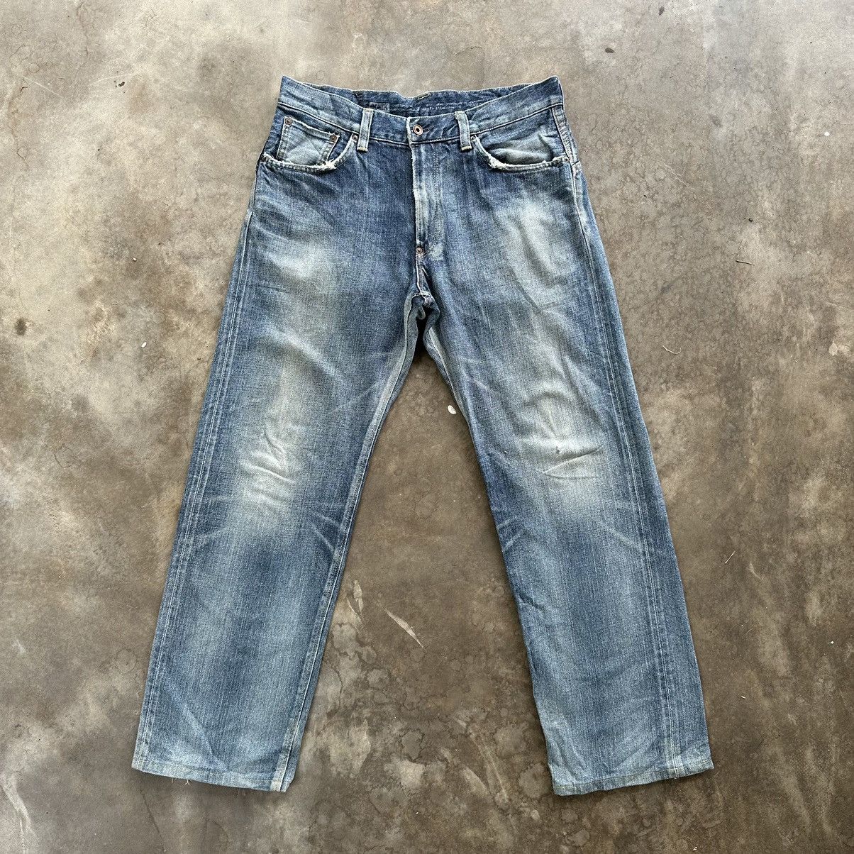 Japanese Brand Vintage Edwin Faded Distressed Denim Jean Pant W34 Size US 34 / EU 50 - 1 Thumbnail