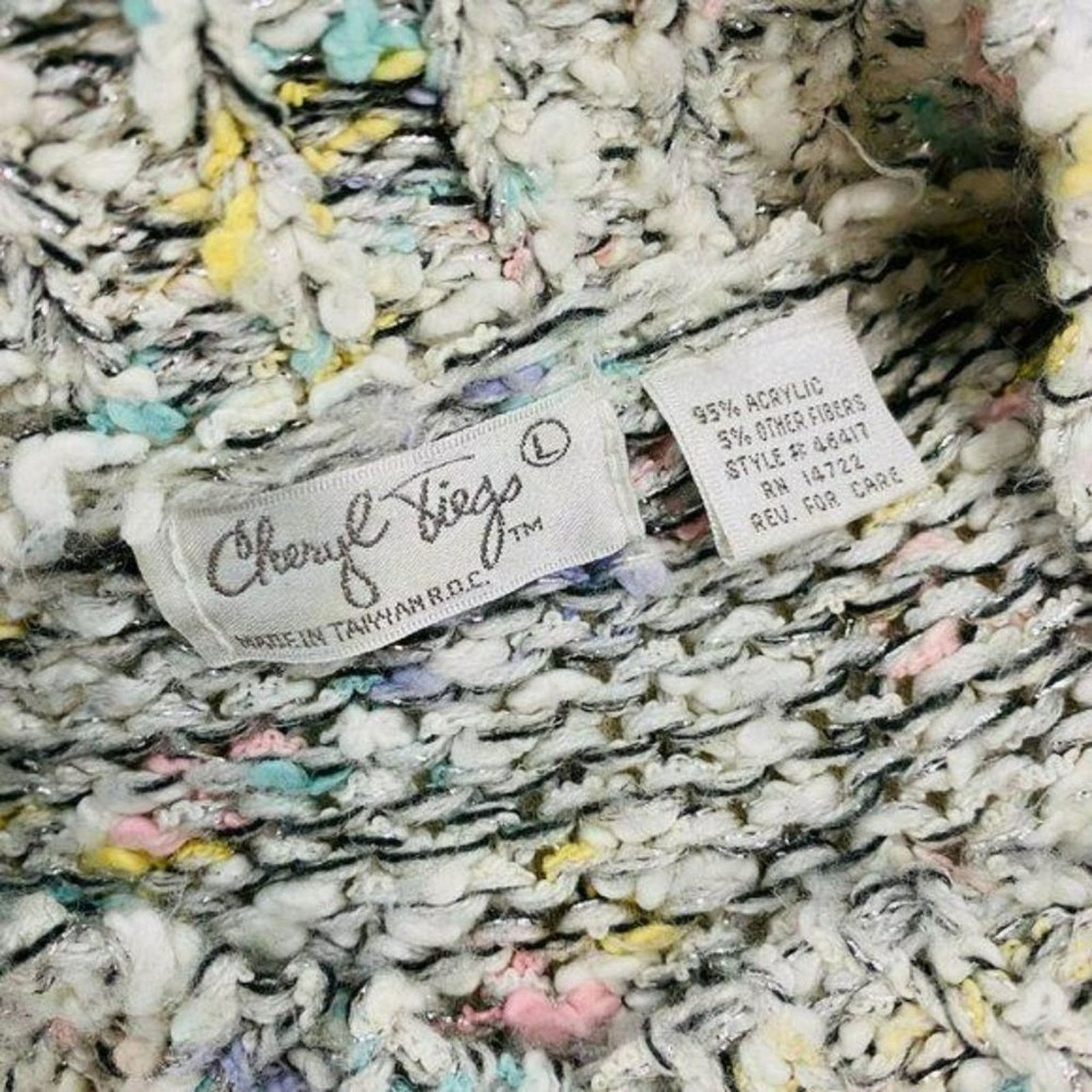 Vintage Vintage Cheryl Tiegs Pastel Confetti Pullover Womens Large Size L / US 10 / IT 46 - 6 Thumbnail