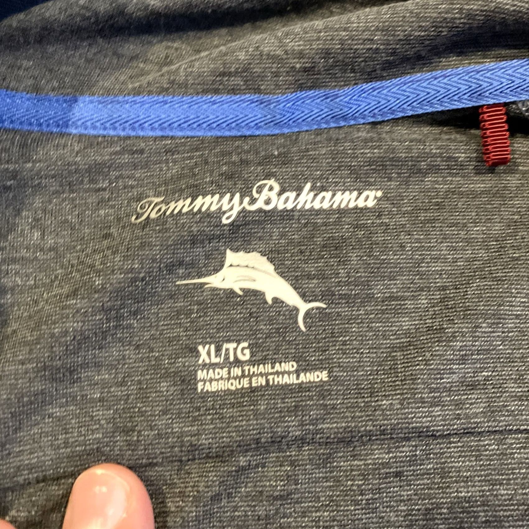 Tommy Bahama Tommy Bahama Pullover Sweatshirt Quarter Zip Gray Blue - Mens XL Sweater Size US XL / EU 56 / 4 - 2 Thumbnail