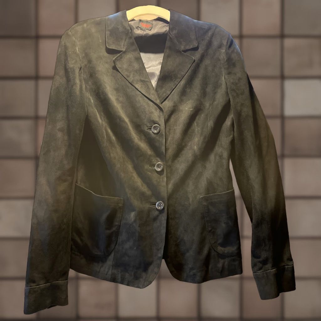 Vintage VINTAGE Desanto Italian Suede Jacket Women's Small Black Blazer Lightweight Pockets 40 Size S / US 4 / IT 40 - 1 Thumbnail
