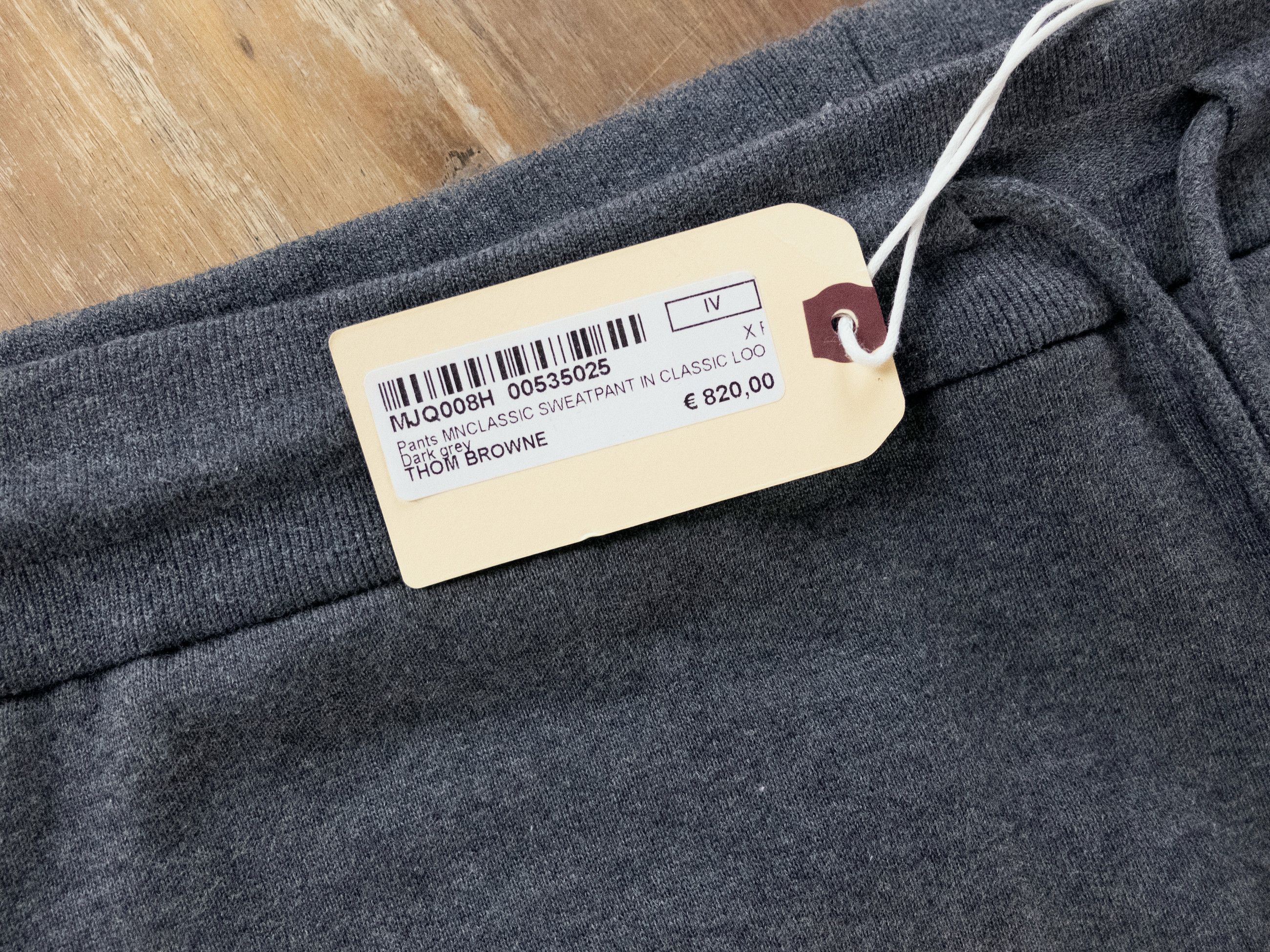 Thom Browne THOM BROWNE gray Loopback 4-Bar cotton sweatpants Size 4 XL Size US 36 / EU 52 - 5 Thumbnail