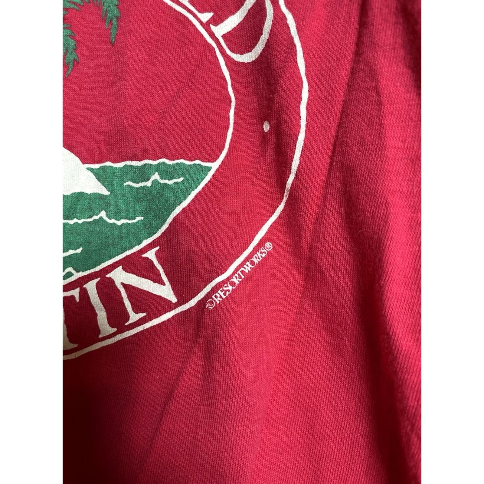Vintage VINTAGE 80s Screen Stars T-Shirt Destin Florida Red Cotton Short Sleeve Crew Neck Men L Size US L / EU 52-54 / 3 - 3 Thumbnail