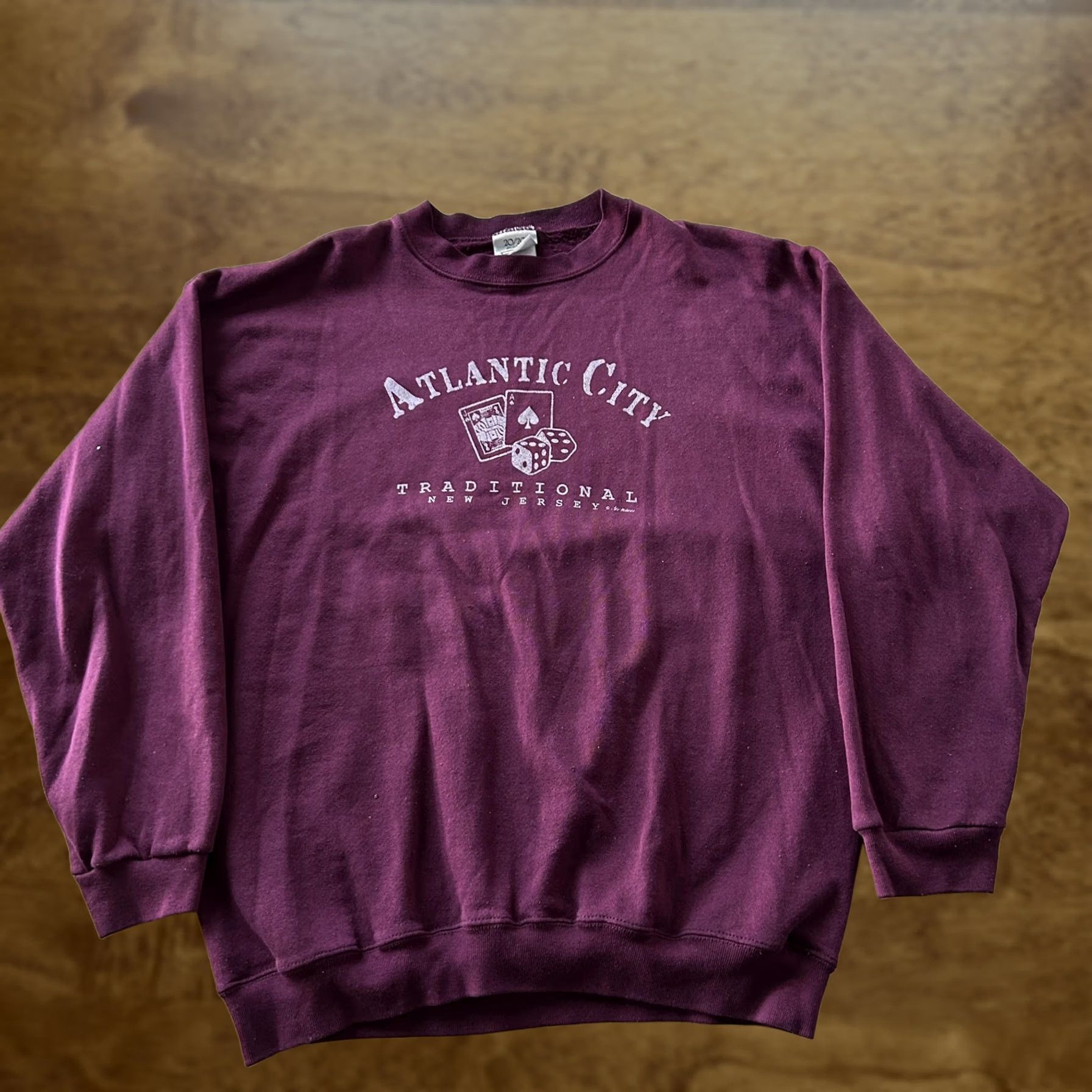 Vintage VINTAGE Atlantic City Sweatshirt Mens XL Red Fleece Pullover 20/20 Sport 90s Size US XL / EU 56 / 4 - 1 Thumbnail