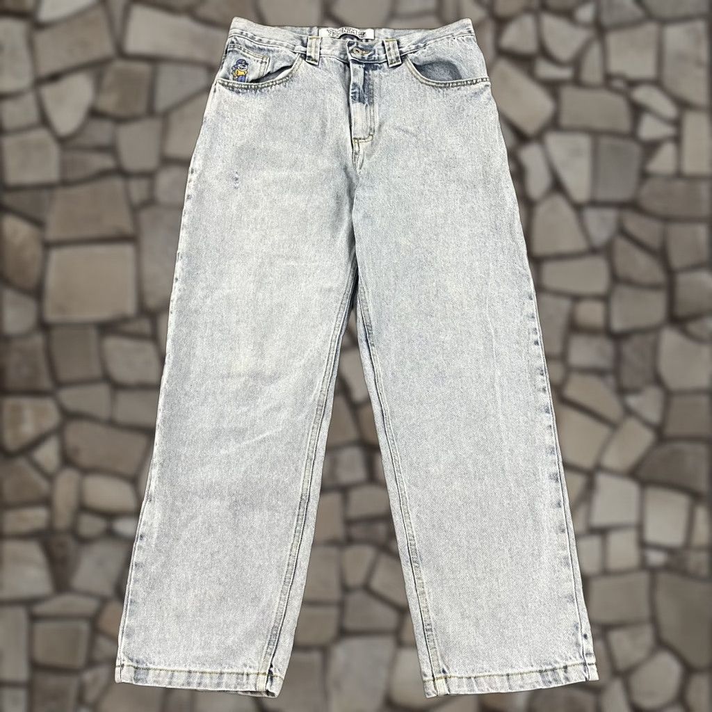Vintage POLAR Skate Co Jeans Mens 32 x 29 Straight Leg Light Blue Denim Grunge Skater Size US 32 / EU 48 - 1 Thumbnail