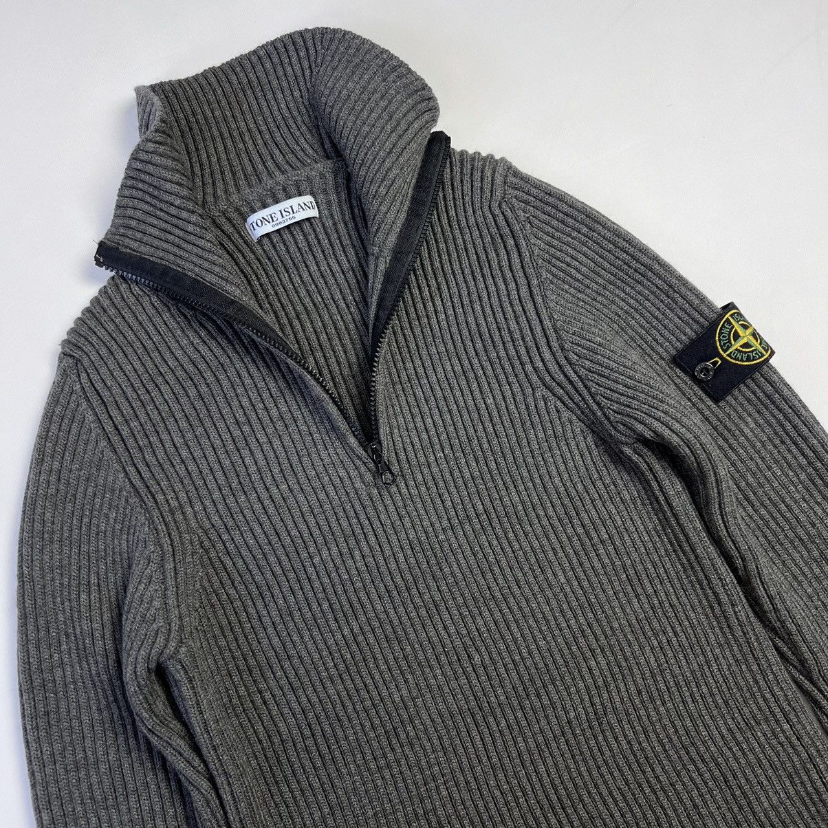 Stone Island Stone Island quarter zip ribbed wool sweater Size US L / EU 52-54 / 3 - 2 Thumbnail
