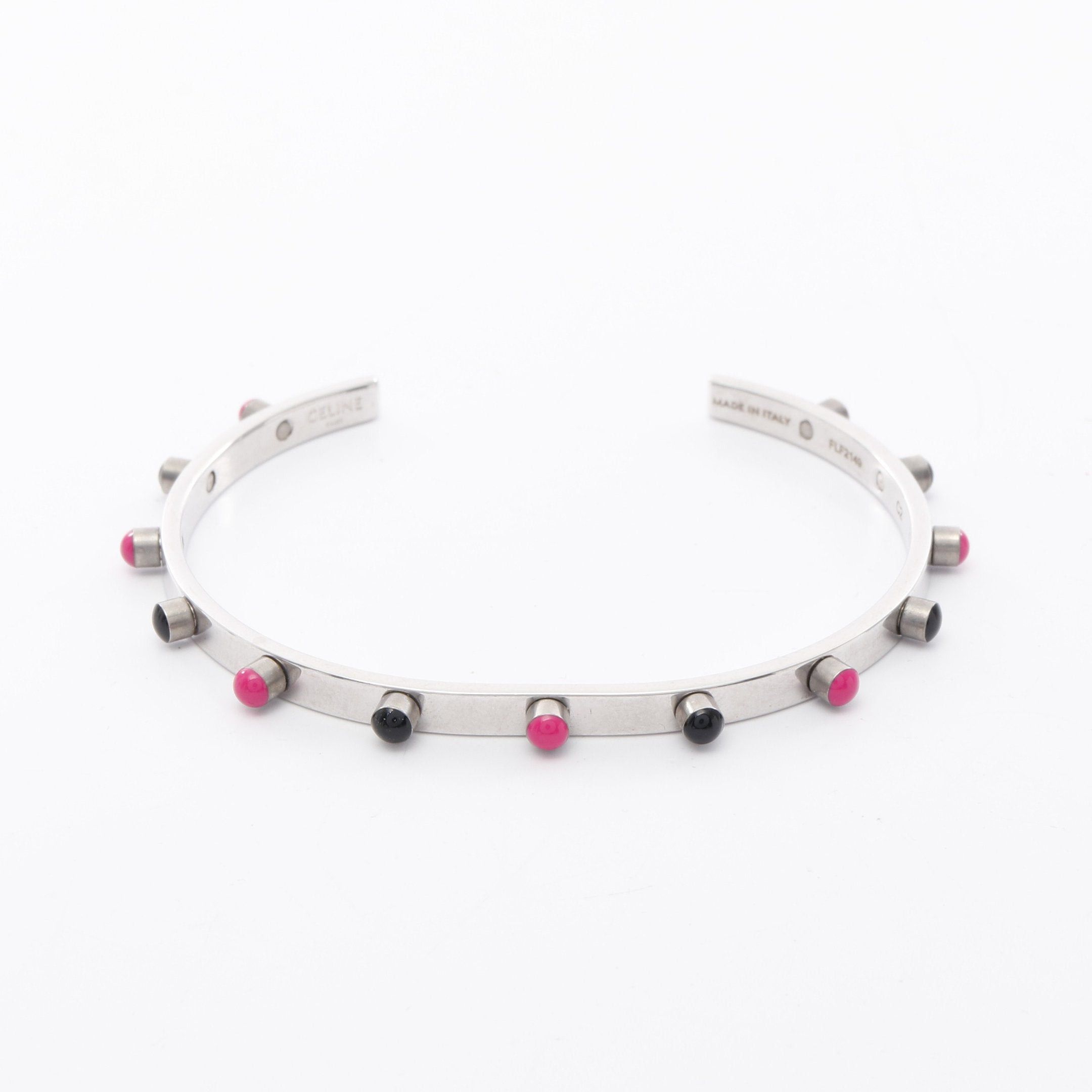 Celine Celine Bangle Silver Pink Black Size ONE SIZE - 1 Thumbnail