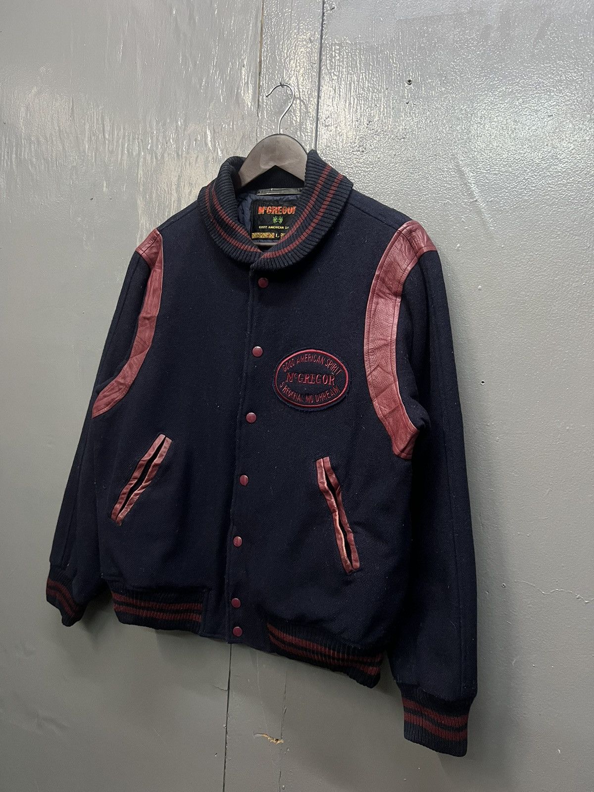 Vintage Vintage McGregor Wool Leather Varsity Jacket Size US L / EU 52-54 / 3 - 2 Thumbnail