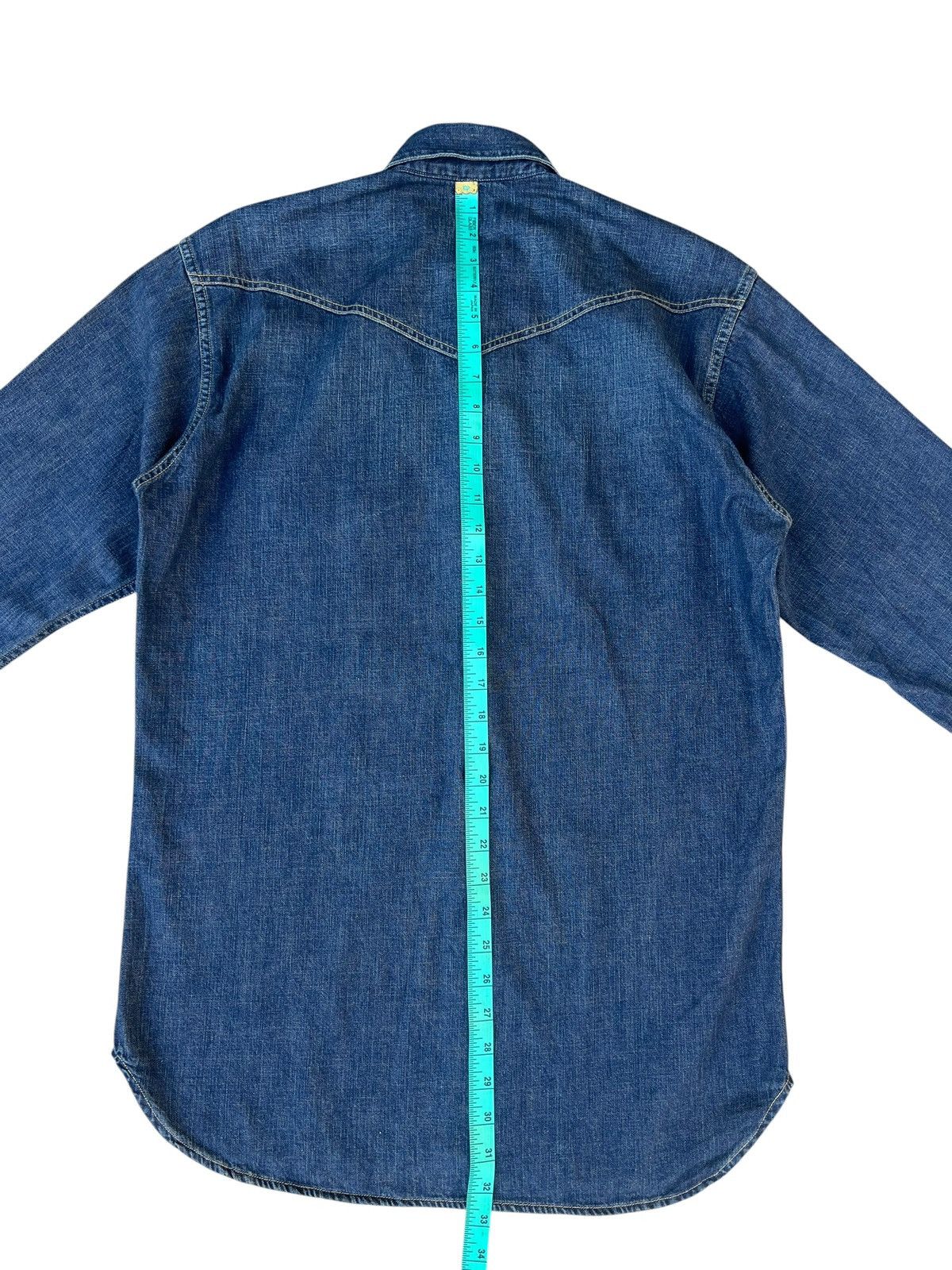 Levi's Vintage 2000 Levi’s Longhorn Snap Button Denim Western Shirt Size US L / EU 52-54 / 3 - 15 Thumbnail