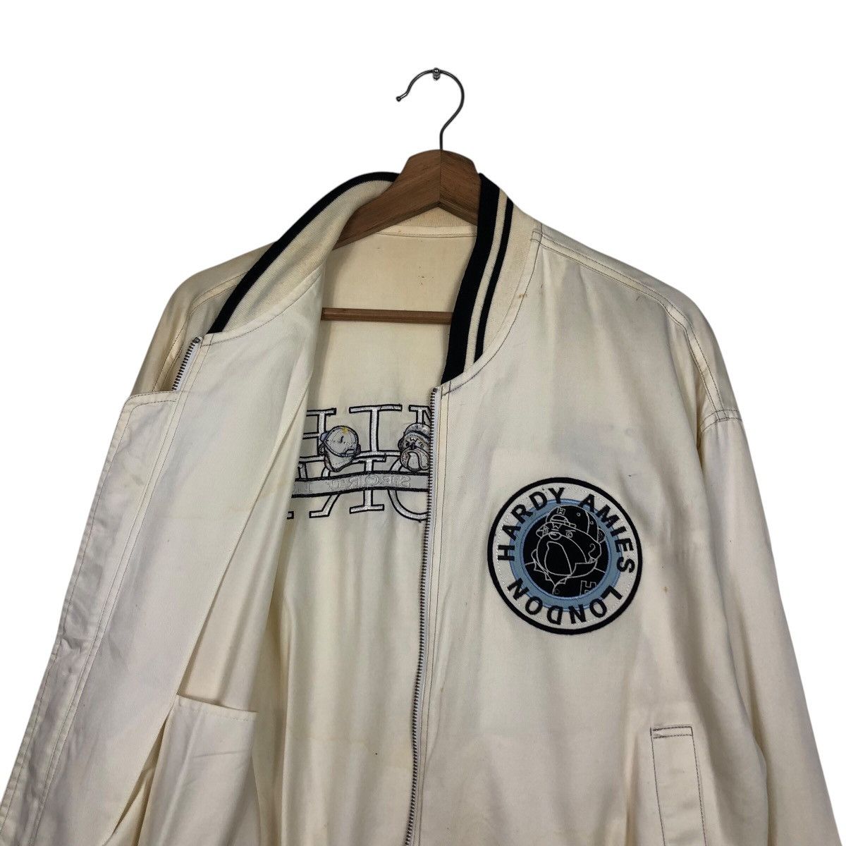 Japanese Brand × Vintage 📌Vintage Bomber Jacket Hardy Amies Sport Big Logo Size US M / EU 48-50 / 2 - 13 Thumbnail