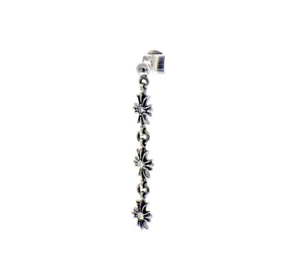 Chrome Hearts Chrome Hearts Tiny CH Cross Drop 3 Diamond Earring Size ONE SIZE - 1 Thumbnail