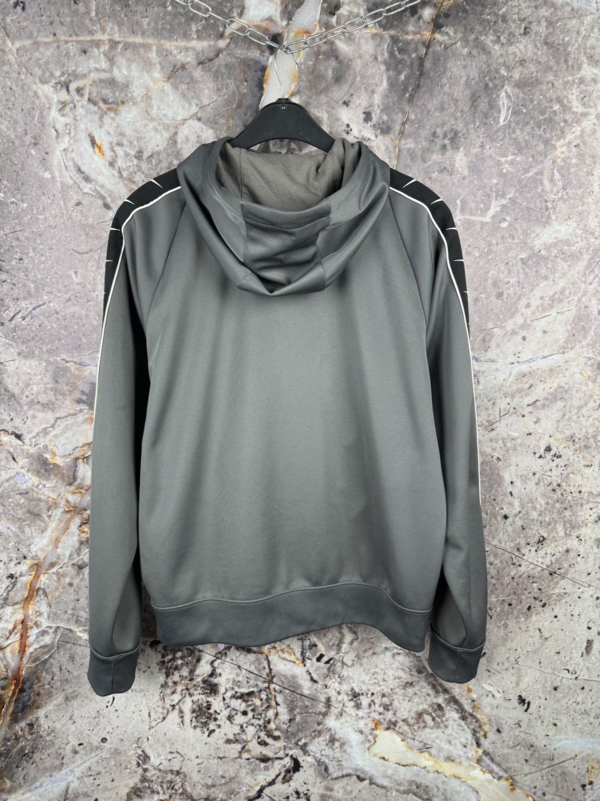 Nike Nike Repeat Swoosh Full Zip Hoodie Grey Black Track Jacket Size US M / EU 48-50 / 2 - 12 Thumbnail