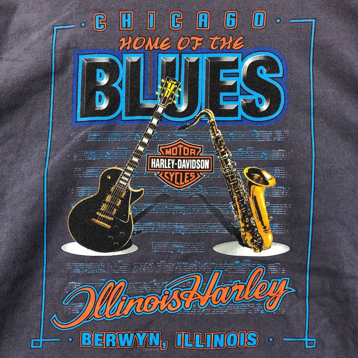 Harley Davidson Vintage y2k HARLEY DAVIDSON Chicago Home Of The Blues Shirt Size US M / EU 48-50 / 2 - 2 Thumbnail