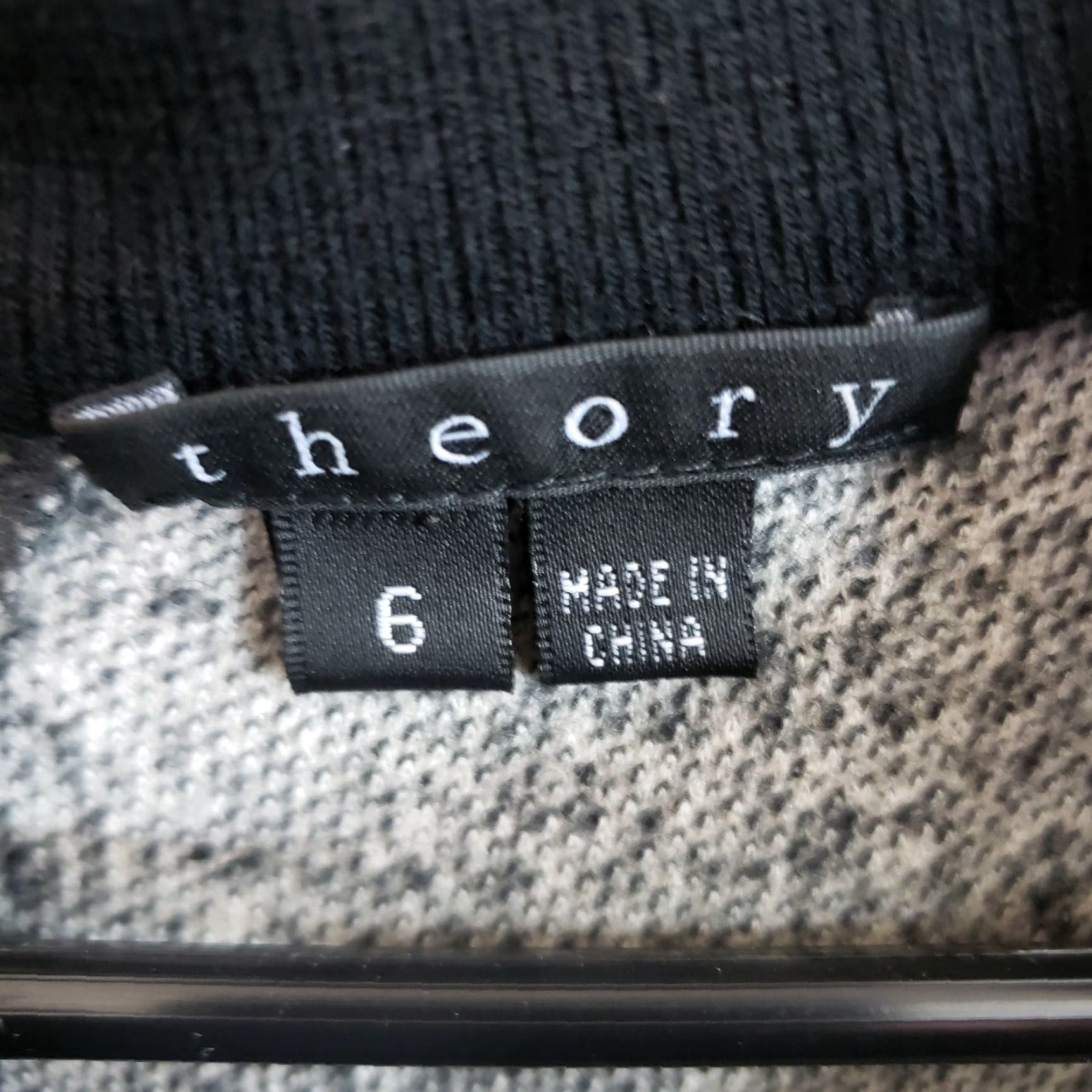 Theory Theory Dress Womens Short Sleeve Wool Blend Black Gray Sz 6 Size 28" / US 6 / IT 42 - 6 Thumbnail