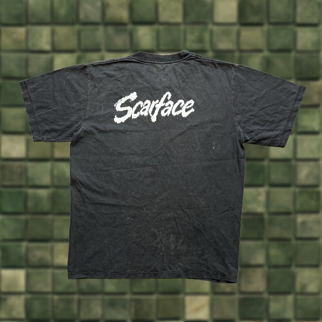 Vintage VINTAGE Scarface Men T-Shirt L Black Cotton Short Sleeve Tony Montana Movie Make Way For The Bad Guy Mens Shirt Size US L / EU 52-54 / 3 - 1 Thumbnail