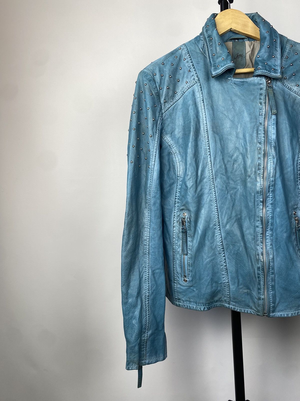 Japanese Brand Vintage Gipsy Japanese Leather Jacket Motorcycle Racing Size XL / US 12-14 / IT 48-50 - 3 Thumbnail