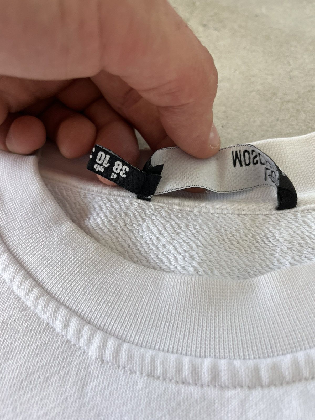 Moschino Moschino Sweatshirt White Big Logo luxury avantgarde Y2K Size M / US 6-8 / IT 42-44 - 8 Thumbnail
