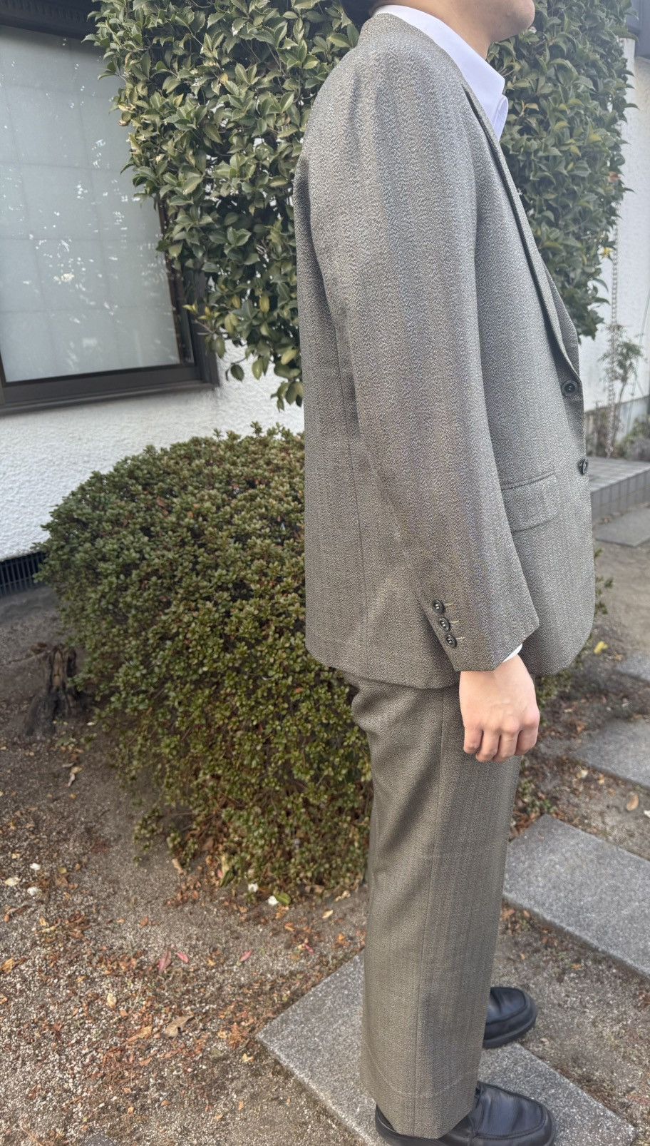 Other Autumn&Winter Vintage Japanese Blue Gray 3 Piece Wool Suit Size 36R - 8 Thumbnail