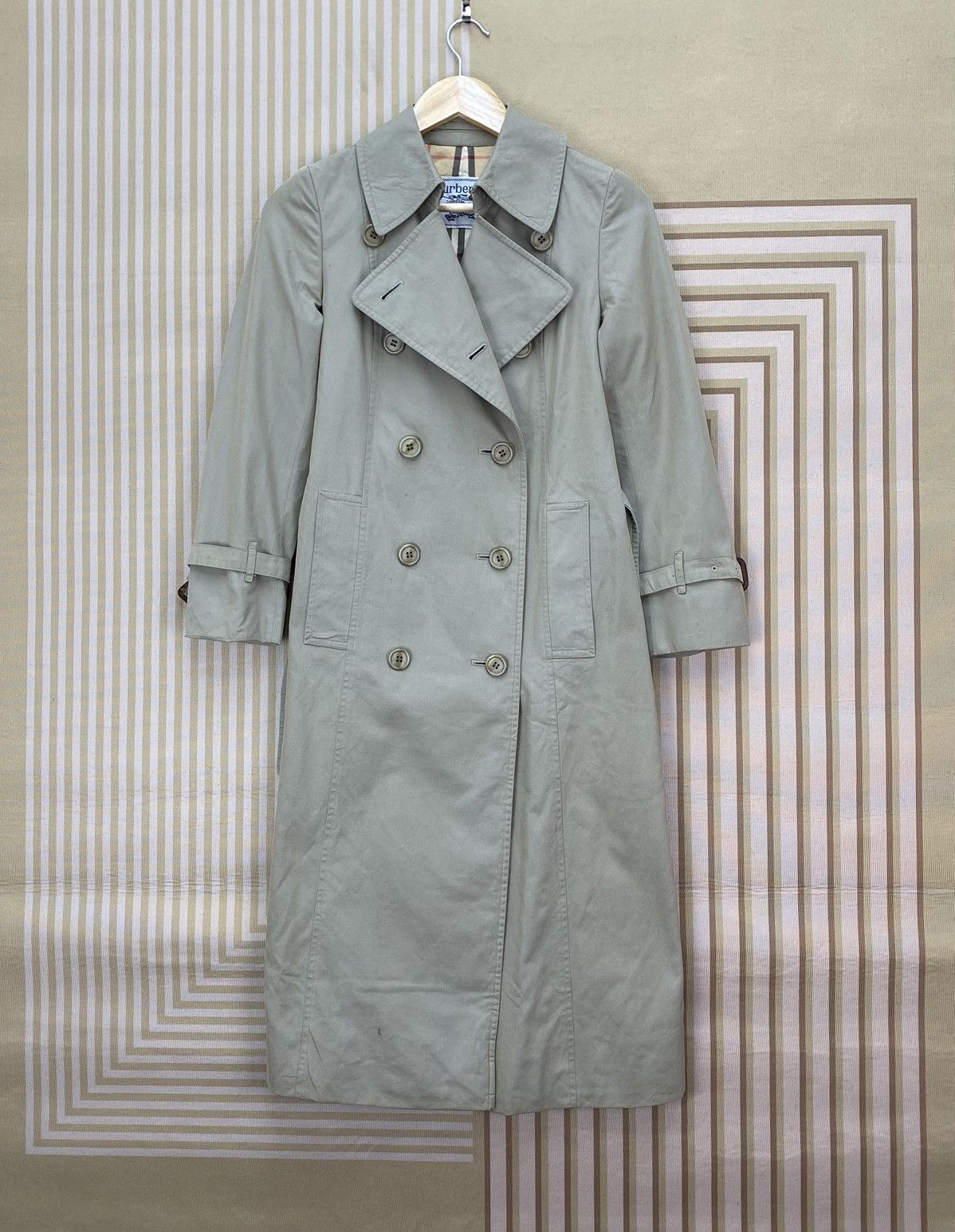 Burberry 🌺Vintage 90s Burberrys Double Breasted Belted Trench Coat Size S / US 4 / IT 40 - 1 Thumbnail