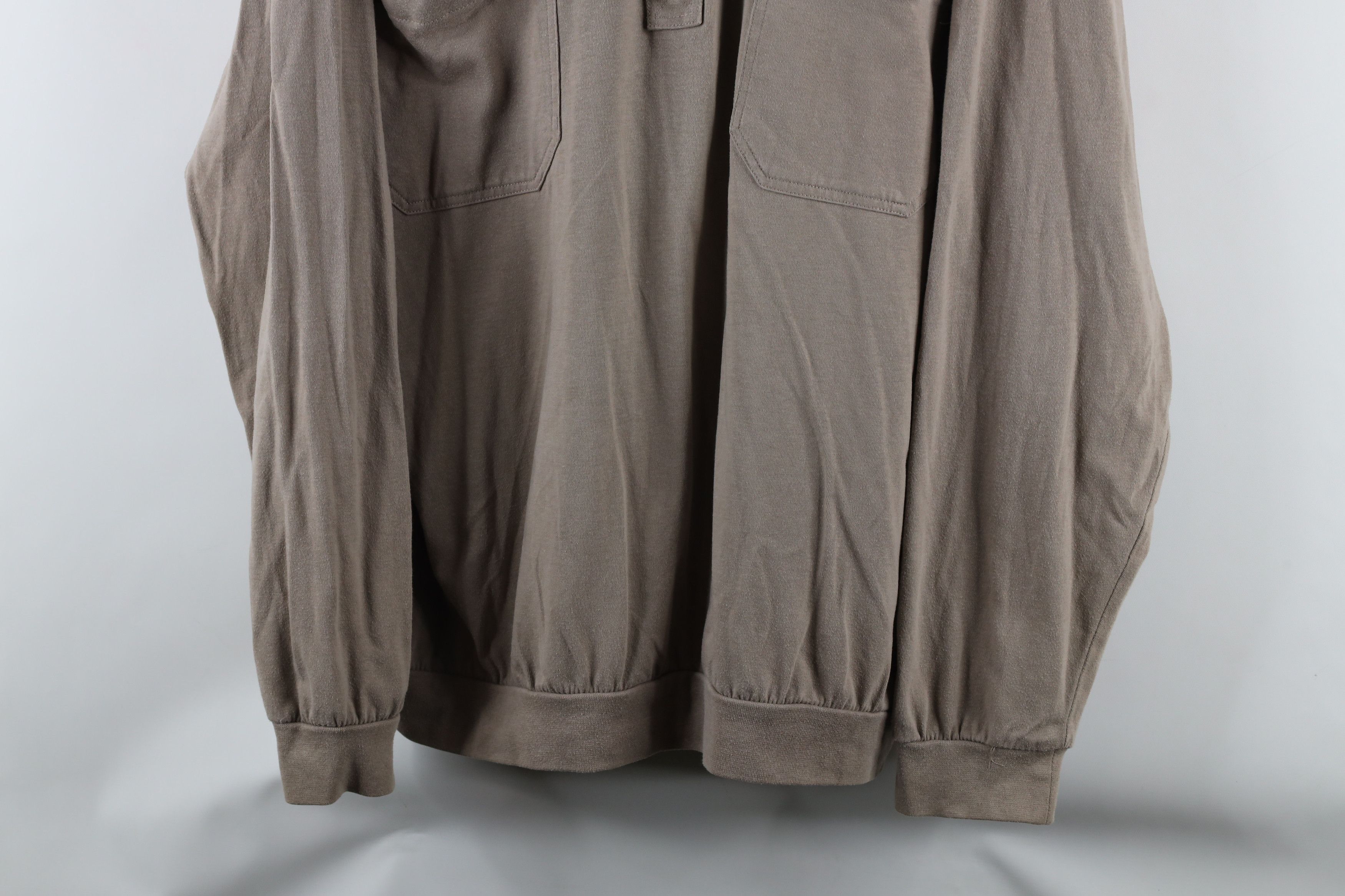 Vintage Vintage 90s Streetwear Collared Pullover Polo Shirt Beige Size US XL / EU 56 / 4 - 3 Thumbnail