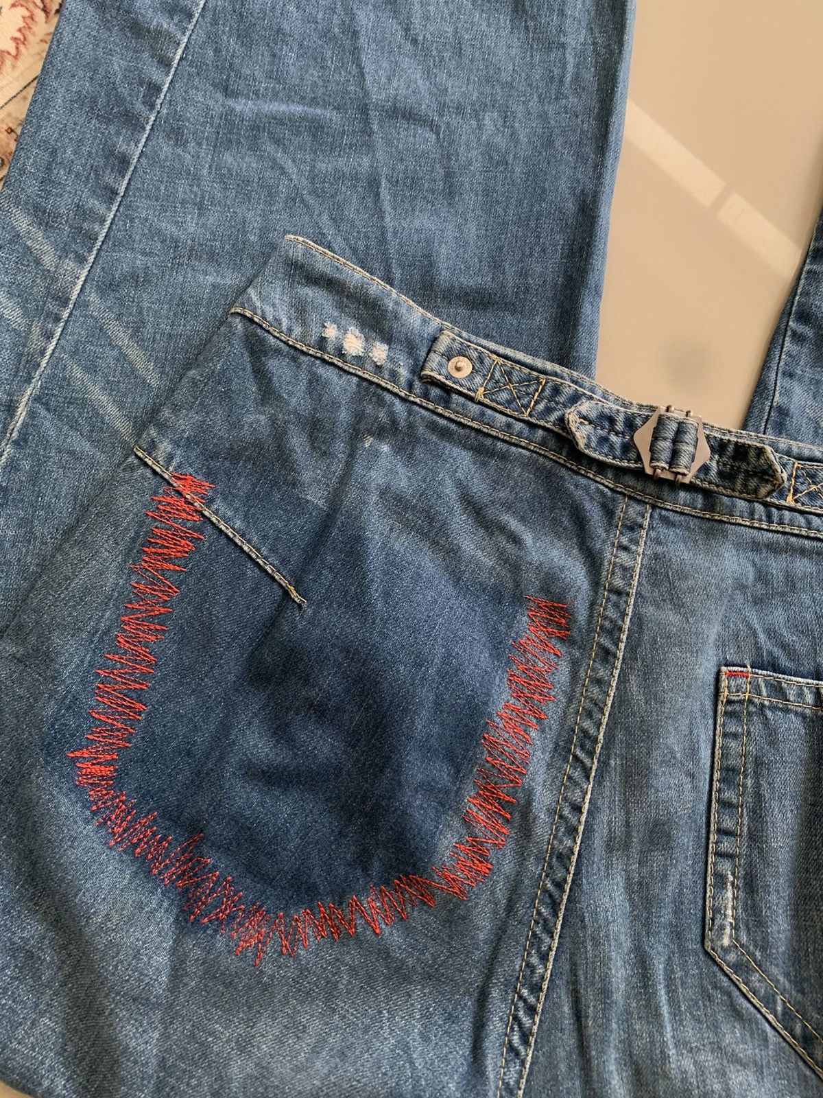 Levi's Vintage Clothing Vintage A6 Engineereed Buckle Back Baggy Jeans Size US 34 / EU 50 - 4 Thumbnail