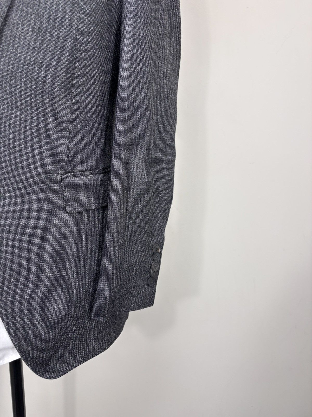 Hugo Boss Hugo Boss Men’s Grey Tailored Stretch Wool Blazer Jacket Size 38R - 4 Thumbnail