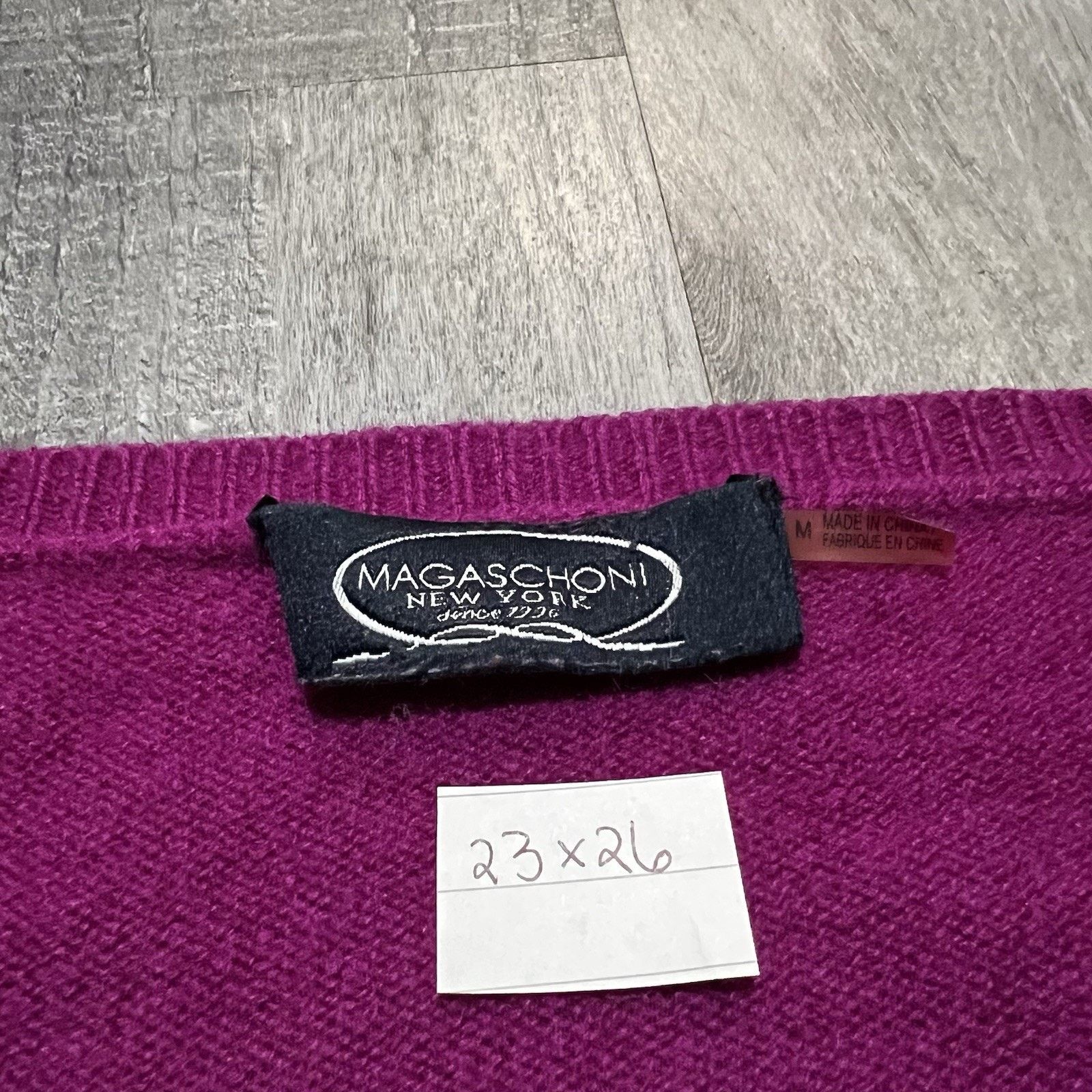 Magaschoni Magaschoni New York Cashmere Magenta Pull Over Sweater M Size M / US 6-8 / IT 42-44 - 4 Thumbnail