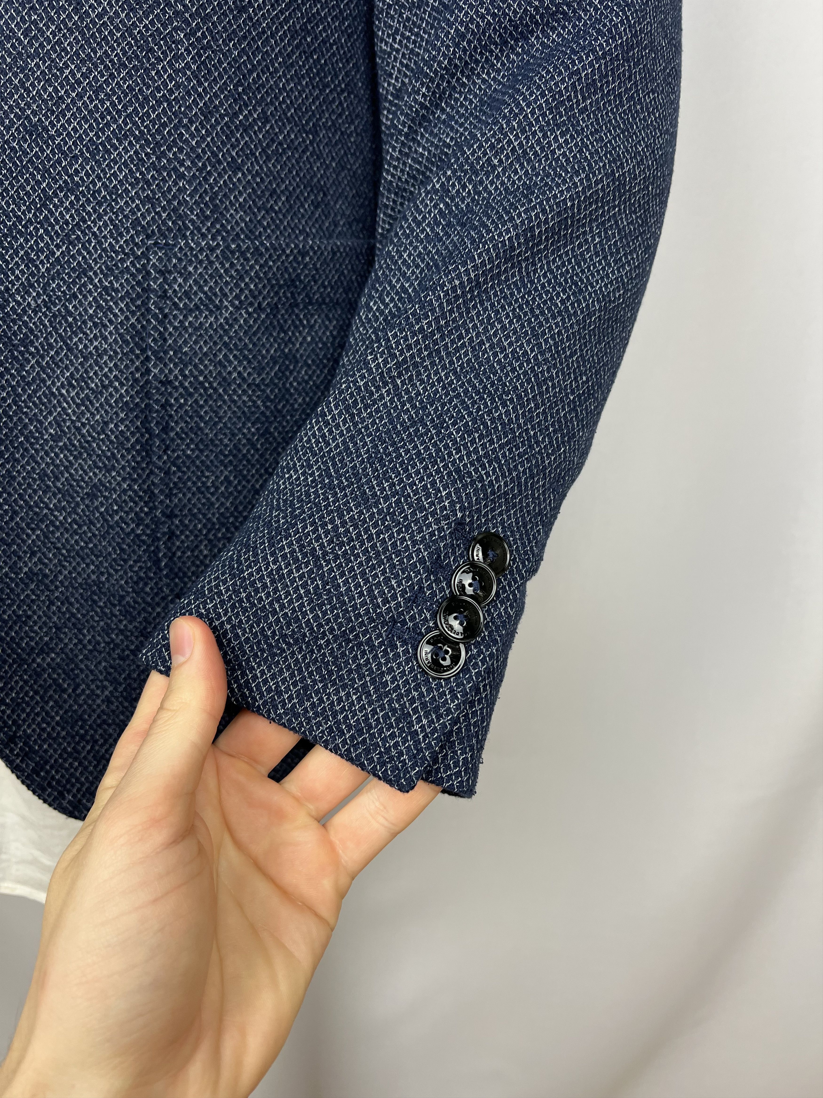 Baldessarini Solid Textured Stretch Cotton-Blend Unlined Sport Coat Size 38R - 8 Thumbnail