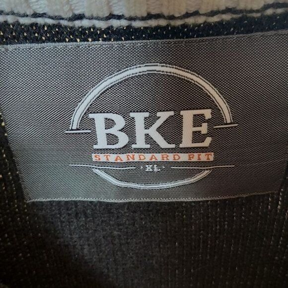 BKE BKE Argyle Grey Print Standard Fit 1/4 Zip LS Pullover Sz XL Size US XL / EU 56 / 4 - 9 Thumbnail