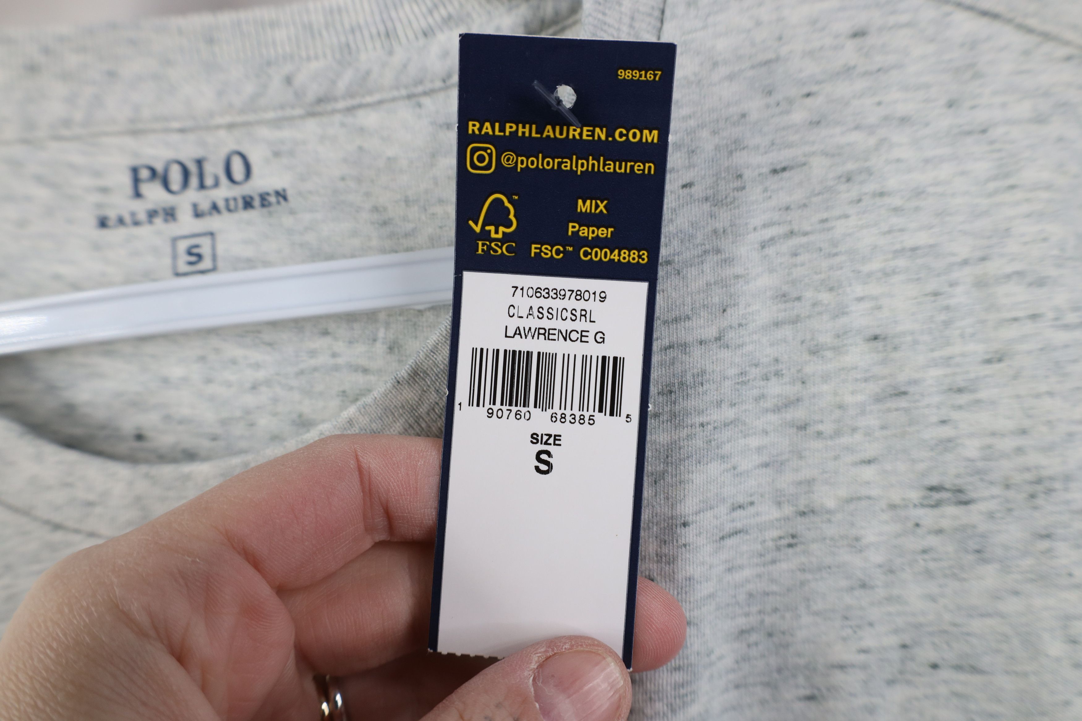 Polo Ralph Lauren Deadstock Vintage Y2K Ralph Lauren Knit Pocket T-Shirt Gray Size US S / EU 44-46 / 1 - 6 Thumbnail