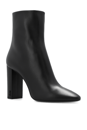Saint Laurent Paris oc11z1125 Lou Ankle Boots in Leather in Black Size US 7 / IT 37 - 4 Thumbnail