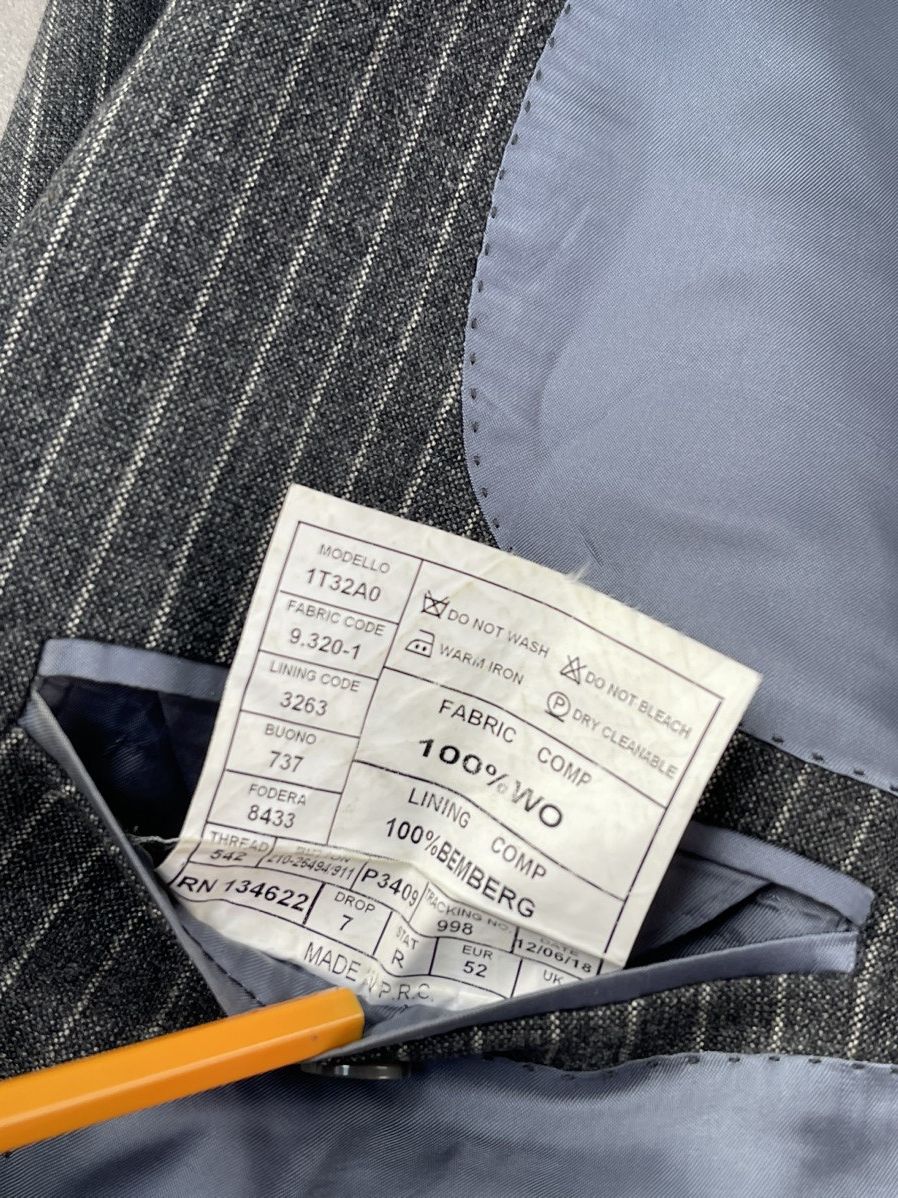 Suitsupply SS12 Suitsupply White Striped Grey Wool Casual Blazer Size 42S - 17 Thumbnail