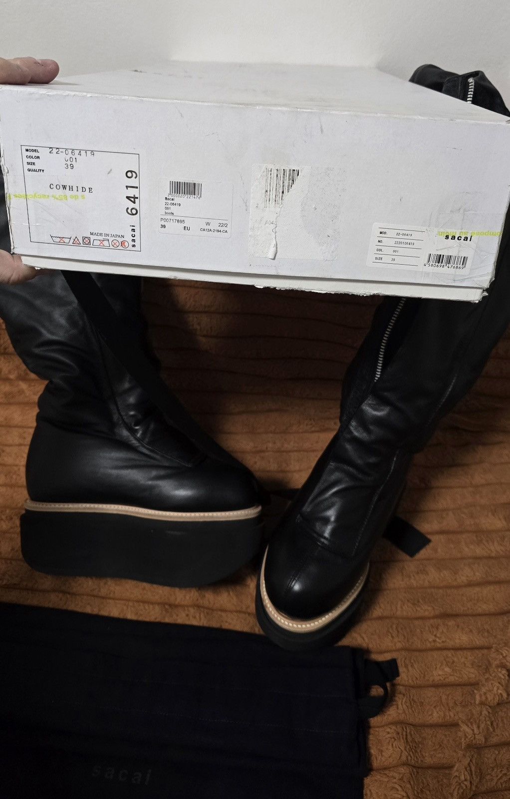 Sacai Sacai Leather Over The Knee Platforms Boots Size eu 39 Size US 9 / IT 39 - 16 Thumbnail