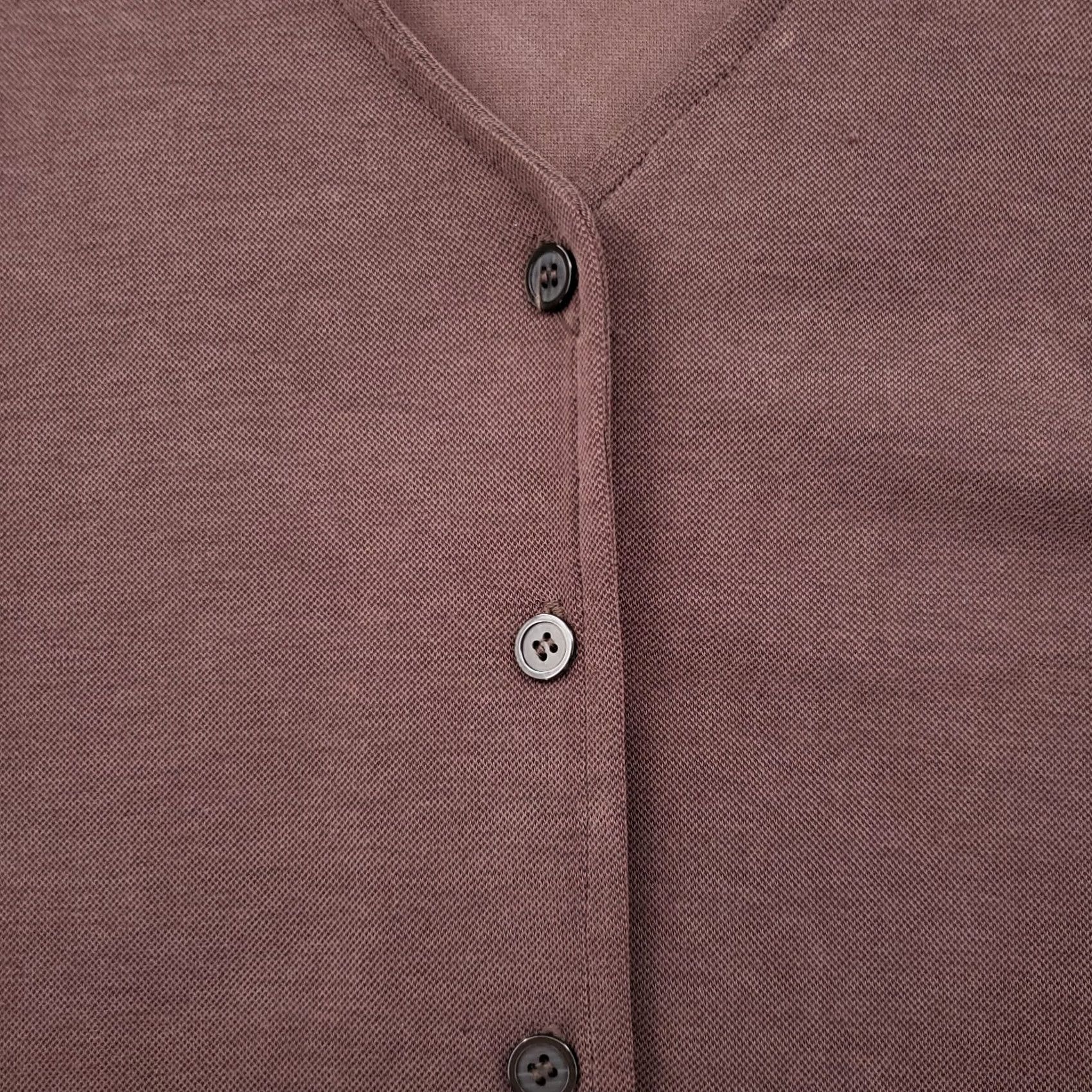 Talbots Talbots Sweater Womens PS Petite Brown Cardigan Button V-Neck Long Sleeves Knit Size S / US 4 / IT 40 - 4 Thumbnail