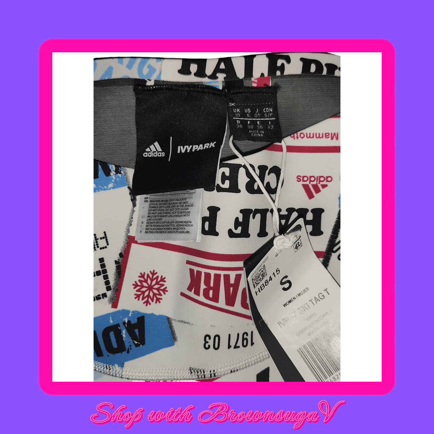 Adidas × Ivy Park Adidas x Ivy Park Ski Tag Compressive Fit Tight Size 27" / US 4 / IT 40 - 4 Thumbnail
