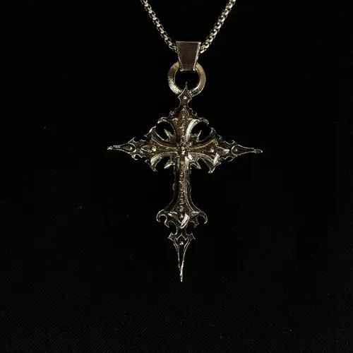 Jewelry Kawamura x Rei Skeleton Cross Skull Necklace Gothic Chain Size ONE SIZE - 7 Thumbnail