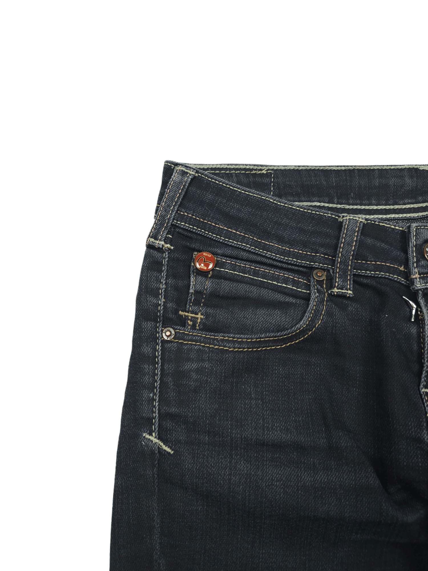 Evisu × Vintage 💎 26/32 Evisu X Puma Skinny Women's Denim Jeans Y2K Size 26" / US 2 / IT 38 - 7 Thumbnail
