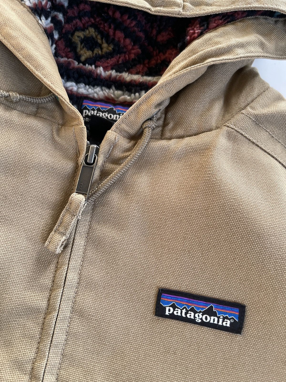 Patagonia Canvas Lined Sherpa Hoodie