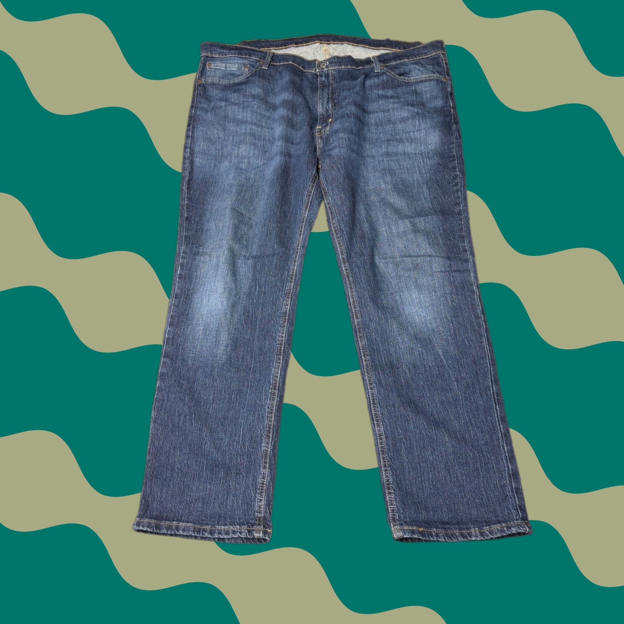 Vintage Levi Strauss 541 Athletic Fit Jeans Dark Wash Mens W46 L30 Straight 5-Pocket Denim Cotton Polyester Blend Vintage No Size US 32 / EU 48 - 1 Thumbnail