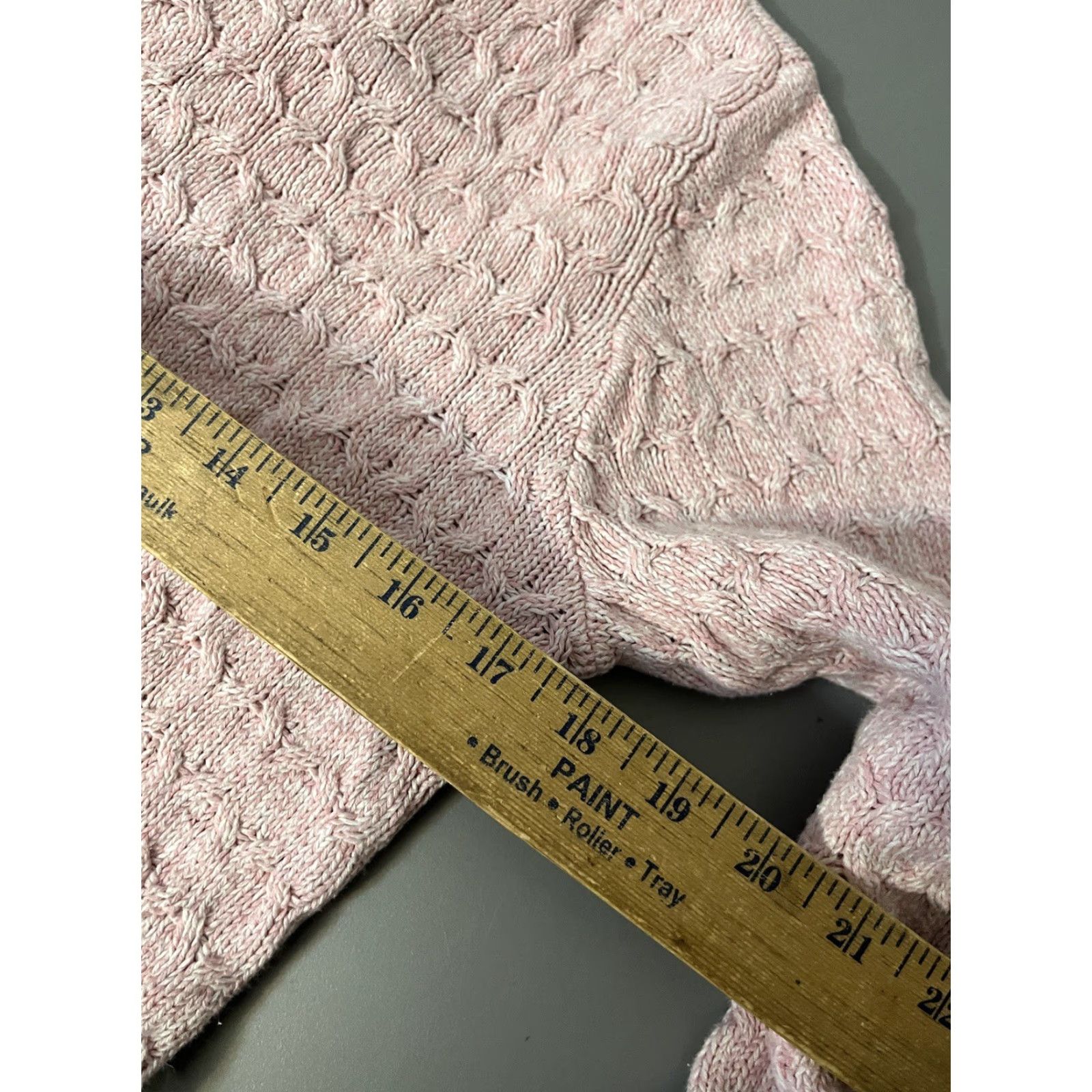 Croft & Barrow Croft & Barrow Women's Pink Crew Neck Cable Knit Sweater Pullover Size M Size M / US 6-8 / IT 42-44 - 5 Thumbnail
