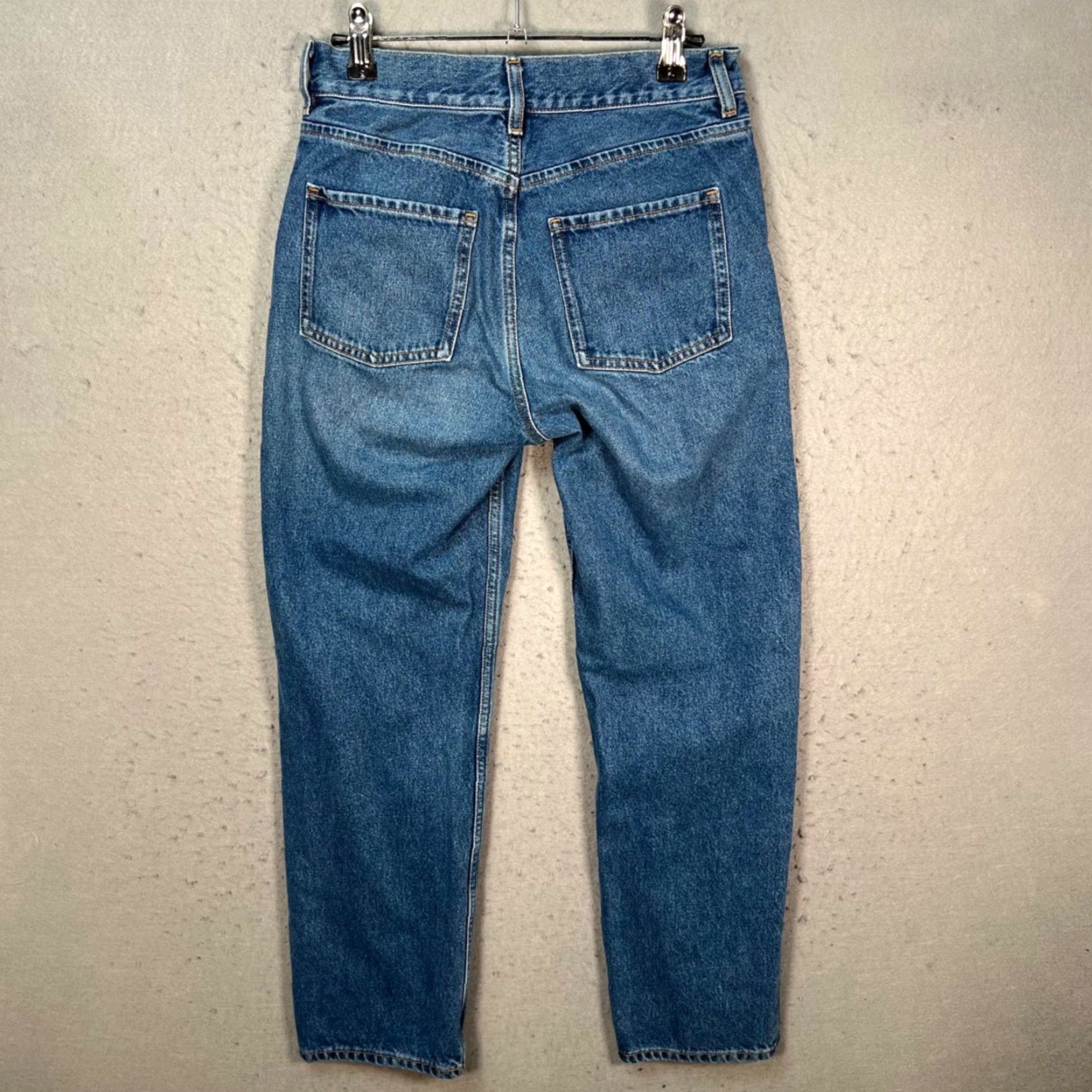 Cos COS Womens Jeans 25 Crop Mid Rise Straight Leg Blue Denim Cotton 5-Pocket Inseam 26 Straight Vintage: No Mens Womens Size 42" / US 20 - 2 Thumbnail