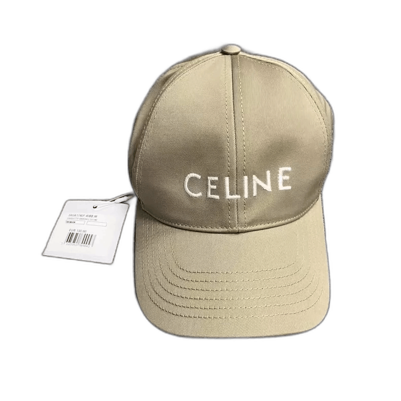 Celine Celine Khaki Gray Logo Embroidered Baseball Cap Size ONE SIZE - 1 Thumbnail