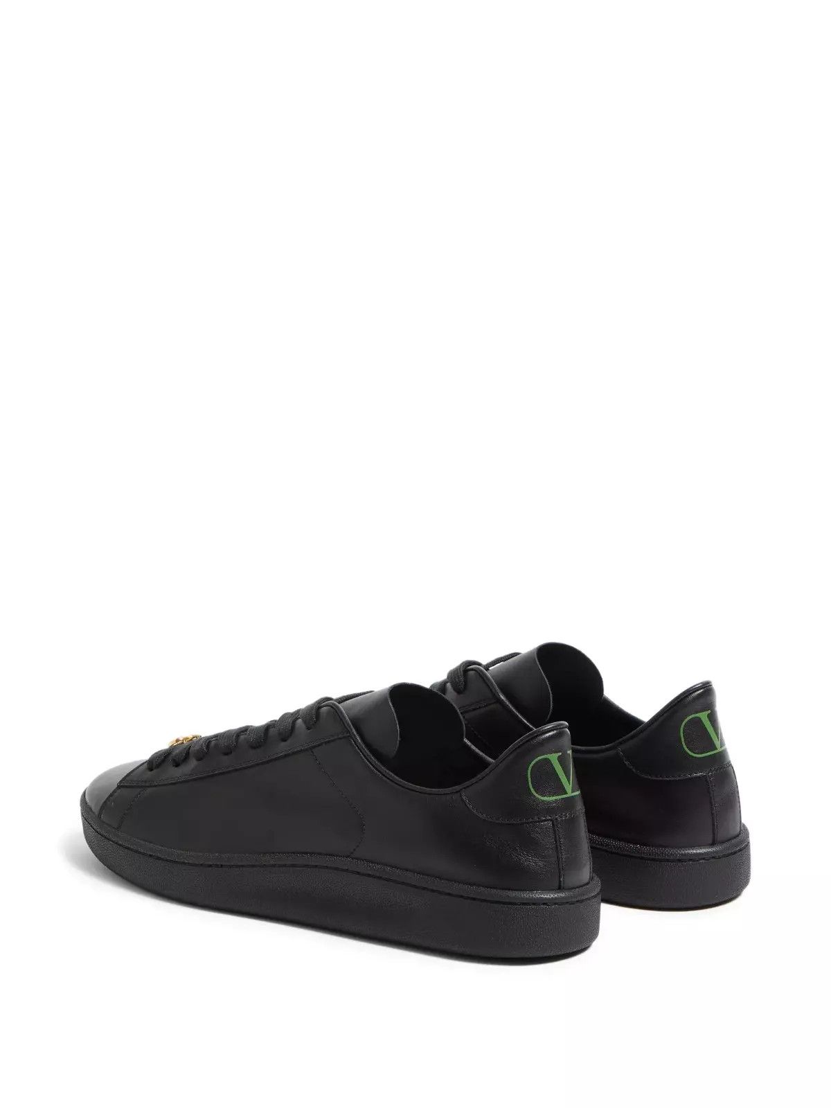 VALENTINO GARAVANI Royco Black Lthr Sneakers New/Auth