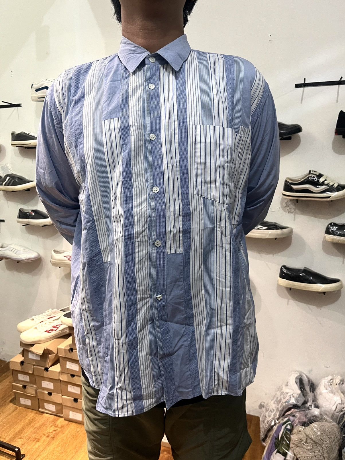 Comme des Garcons 💸ACCEPT BINDING💸 90s Vintage Comme des Garcons Stripe Shirt Size US M / EU 48-50 / 2 - 3 Thumbnail