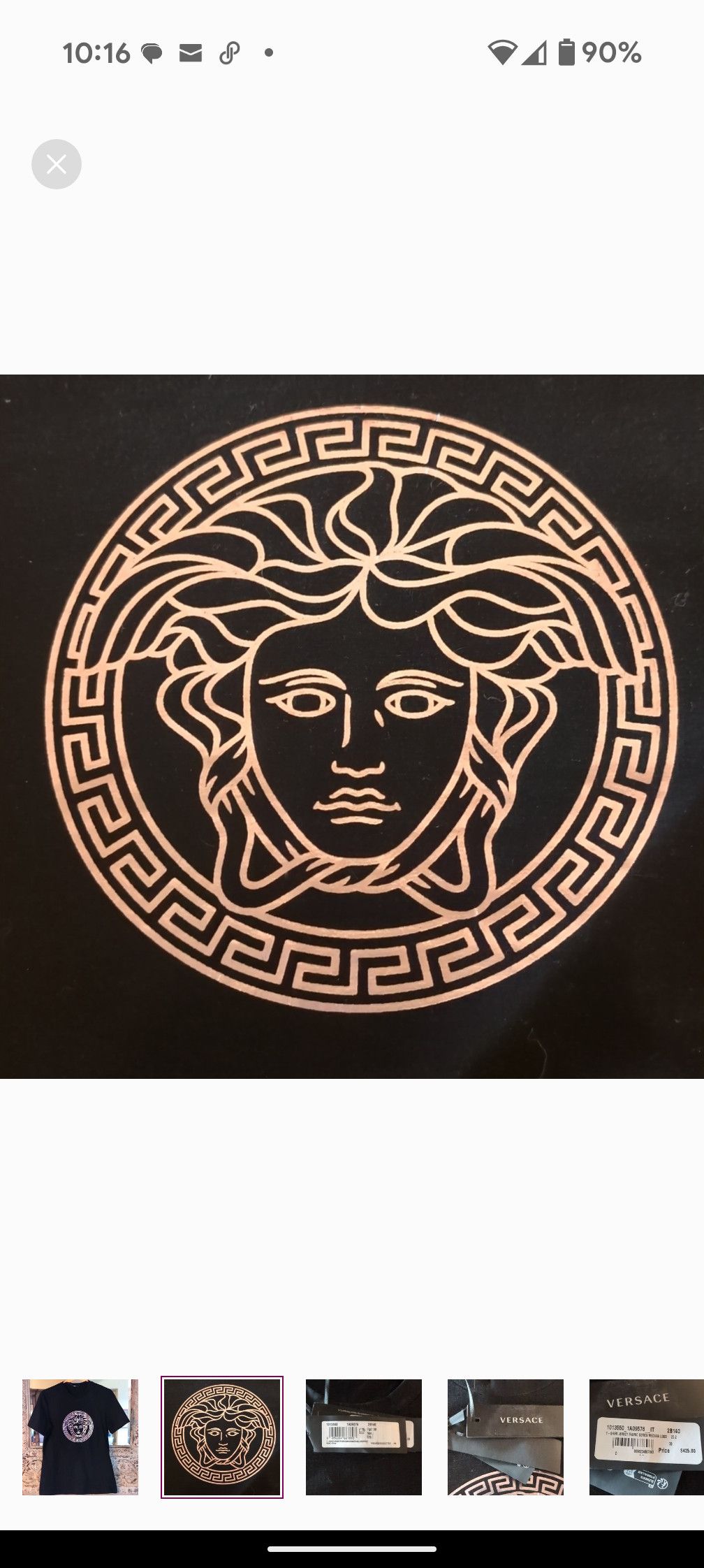 Versace Versace logo women's t shirt Size XS / US 0-2 / IT 36-38 - 2 Thumbnail